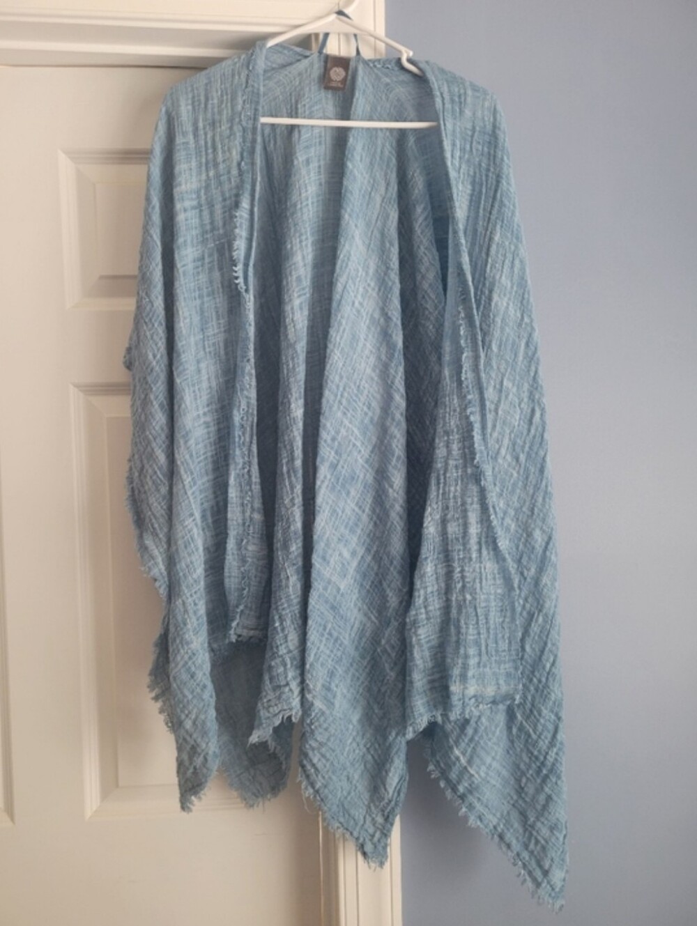 Vince Camuto Blue Gauze Kimono Swim Cover Up One Size